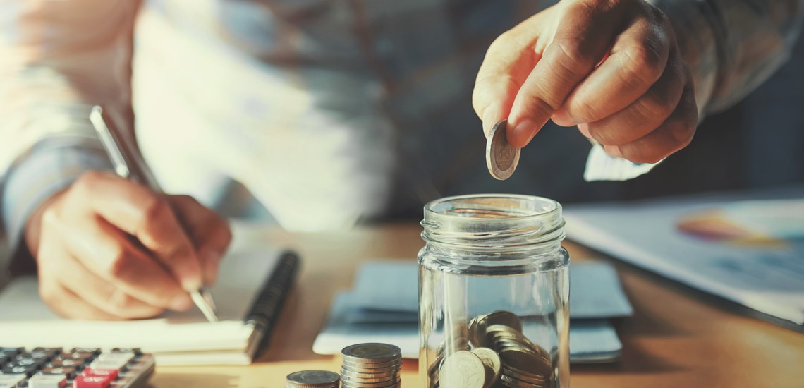 Counting money in savings account