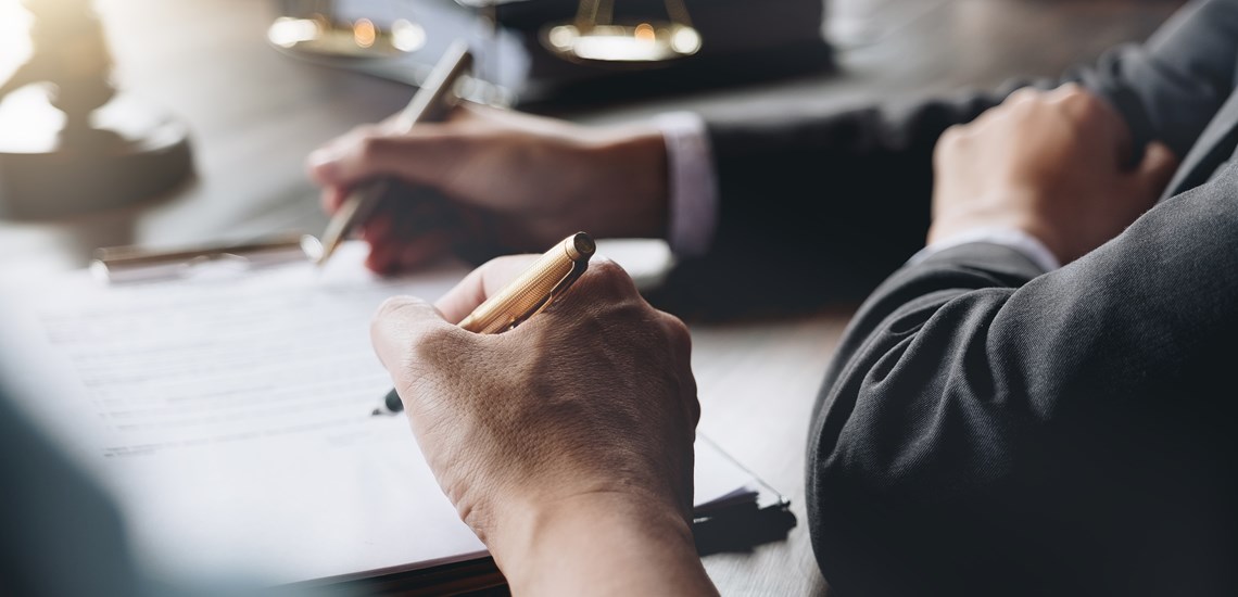 Taking notes in a meeting